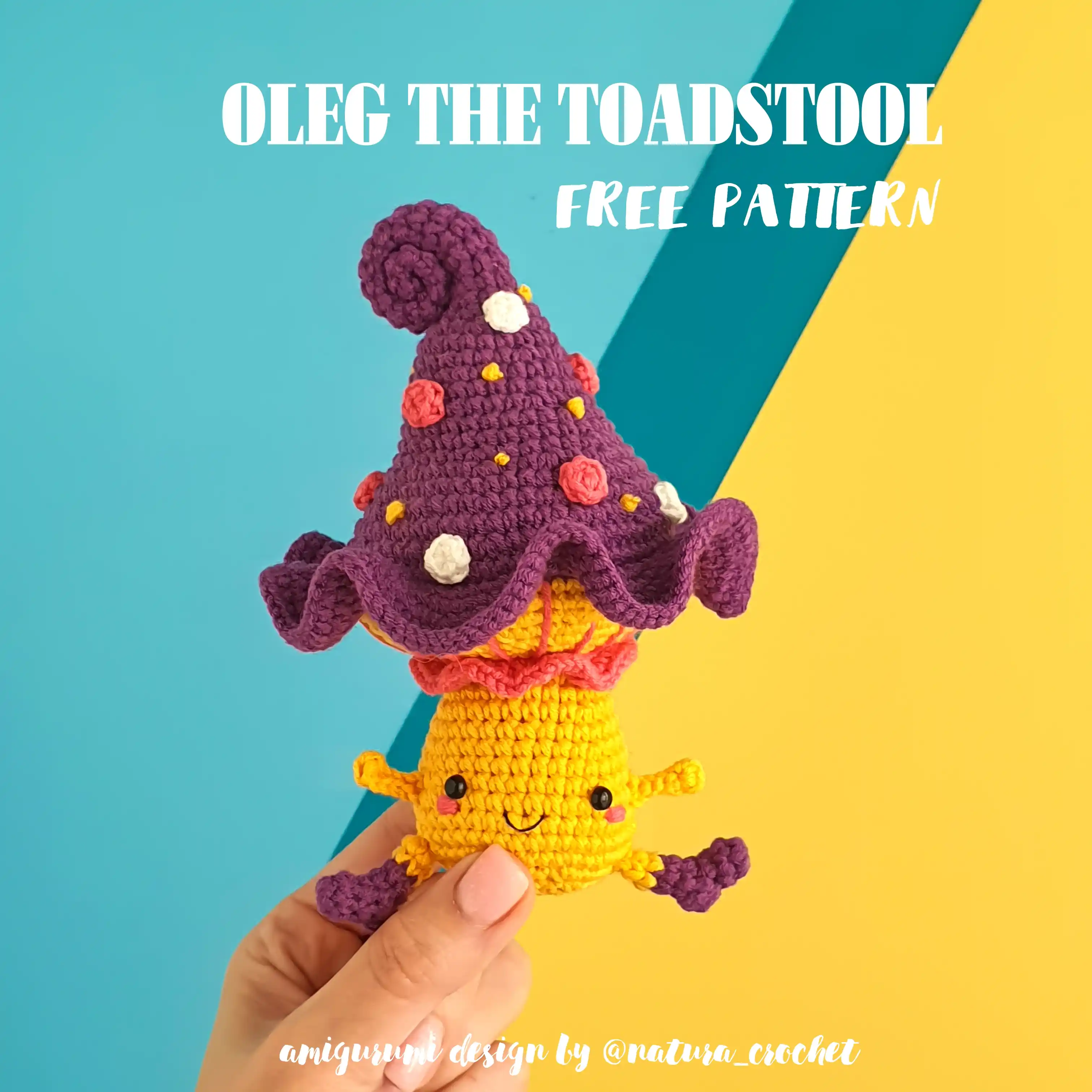Oleg the Toadstool Crochet Pattern